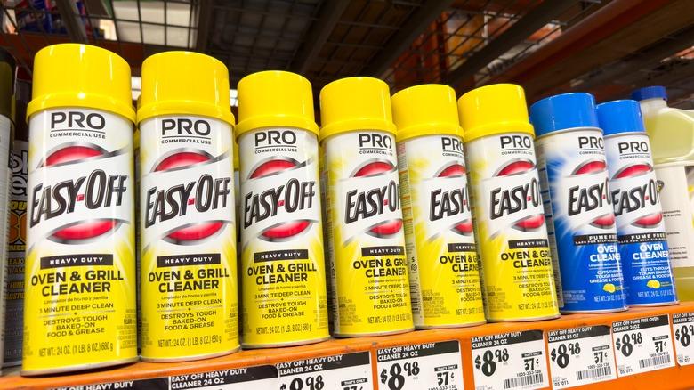 store shelf with Easy-Off Heavy Duty Oven and Grill Cleaner