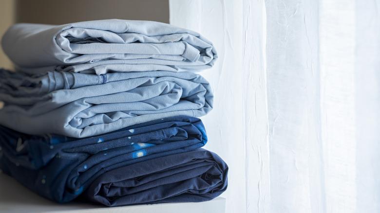 Sheets folded and stacked