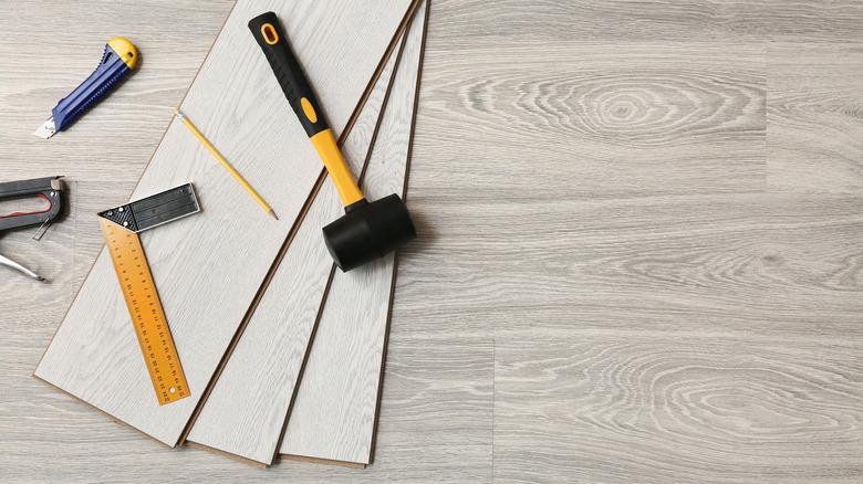 toold to install gray-toned wood-look LVP floors