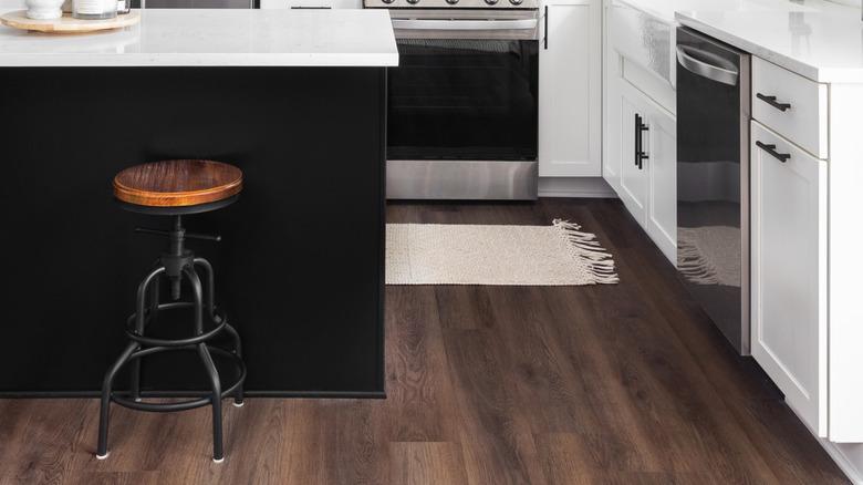 modern farmhouse kitchen with refrigerator, microwave, and dishwasher