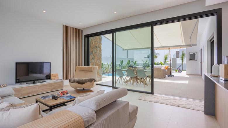 sliding doors in modern room